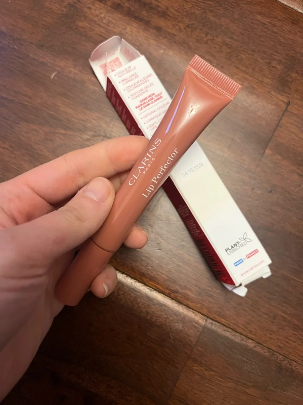 NIB Clarins Lip Perfector Lip Gloss in Rosewood Shimmer